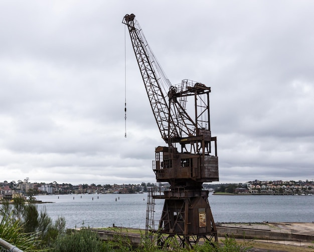 Ancienne grue de construction navale sur Cockatoo Island Sydney