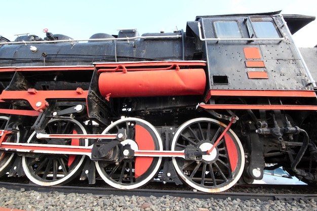 Ancienne locomotive à vapeur à la gare