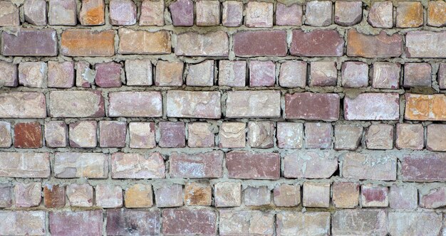 Ancienne maçonnerie ou mur de vieux fond de brique. Texture et motif d'un mur en pierre de brique