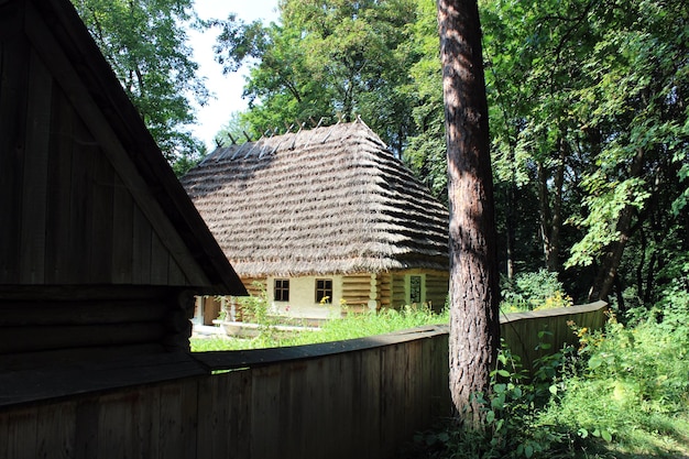 Ancienne maison rurale dans la région des Carpates en Ukraine