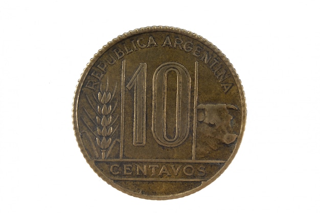 Ancienne monnaie de 10 centavos d&#39;Argentine (1950)