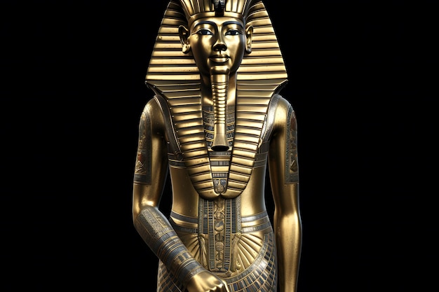 Ancienne statue de pharaon égyptien Réseau de neurones généré par l'IA