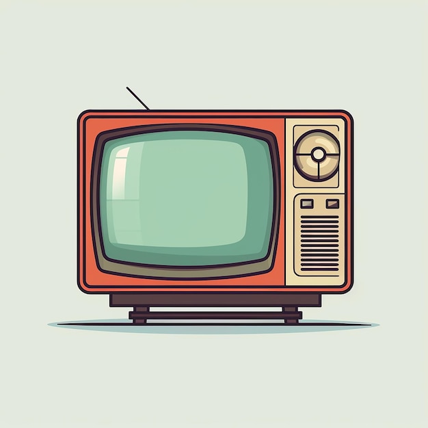 Ancienne télévision de divertissement Ancienne télévision d'illustration vectorielle en couleur télévision vintage divertissement médical
