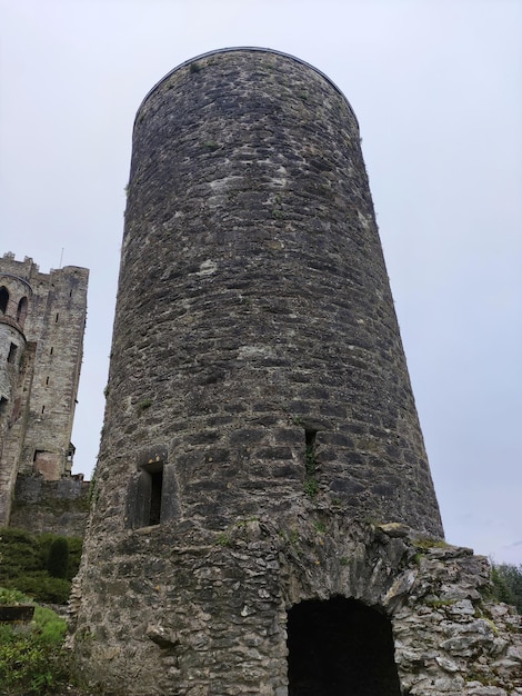 Ancienne tour celtique du château de Blarney en Irlande fond d'architecture ancienne