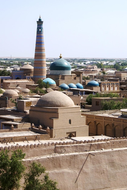 L'ancienne ville de Khiva d'en haut