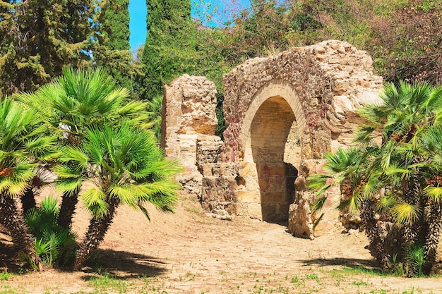 Anciennes ruines romaines de la Villa Romana del Casale à Piazza Armerina, Sicile, Italie