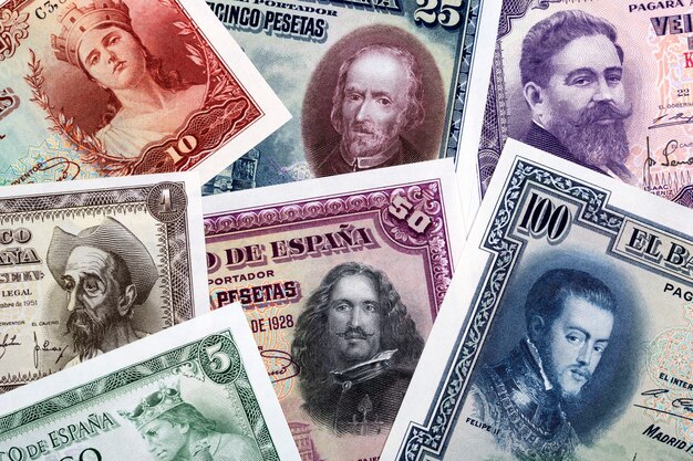 Anciens billets de peseta espagnole