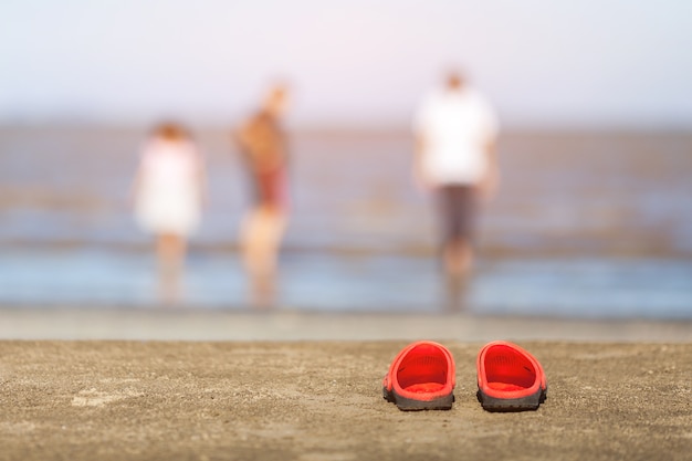 andals sur une plage. focus sélectif.