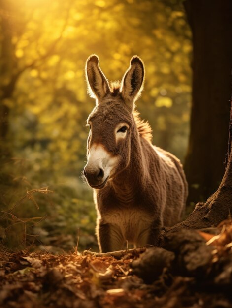 L'âne dans son habitat naturel Photographie de la faune générative par l'IA