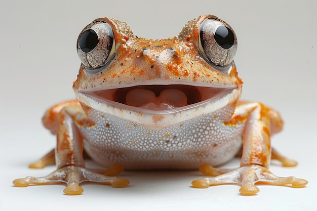 Un animal humoristique capturé sur un fond blanc