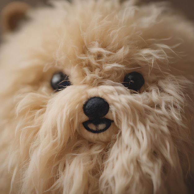 Photo un animal en peluche avec un nez noir et un nez noir