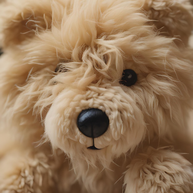 Photo un animal en peluche avec un nez noir et un nez noir