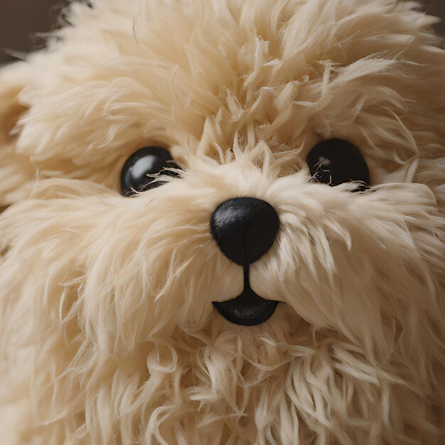 Photo un animal en peluche avec un nez noir et un nez noir