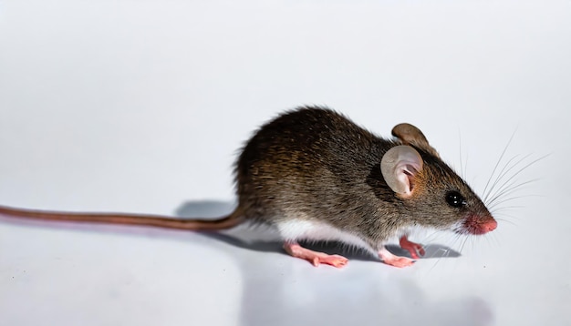 Animal de souris sur blanc