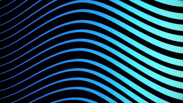 Photo animation abstraite en boucle d'un arrière-plan à rayures ondulées en mouvement animation graphique de rayures