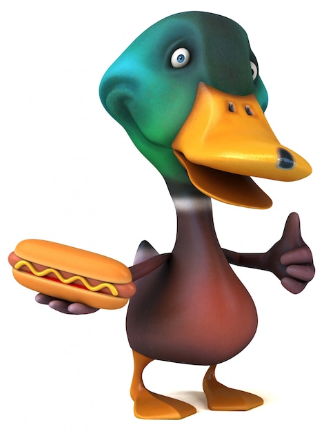 Animation amusante de canard