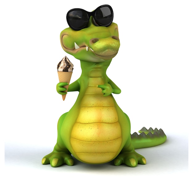 Animation amusante de crocodile