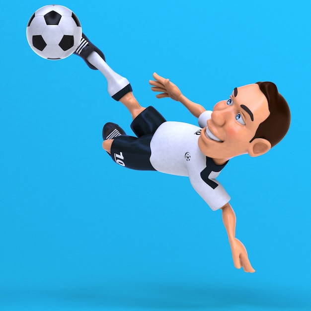 Animation amusante pour les joueurs de football