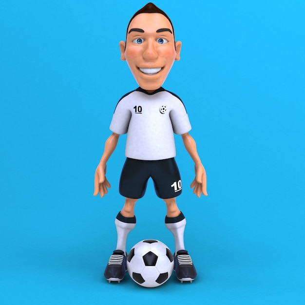 Animation amusante pour les joueurs de football