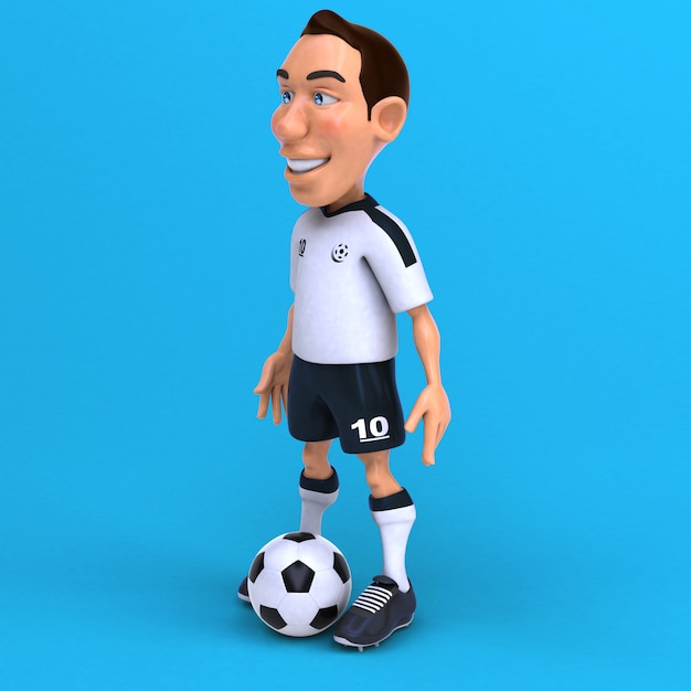 Animation amusante pour les joueurs de football