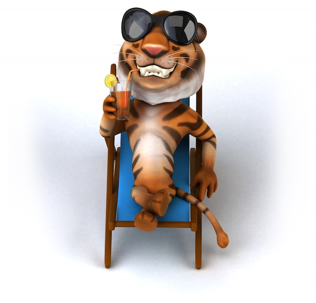 Animation amusante de tigre