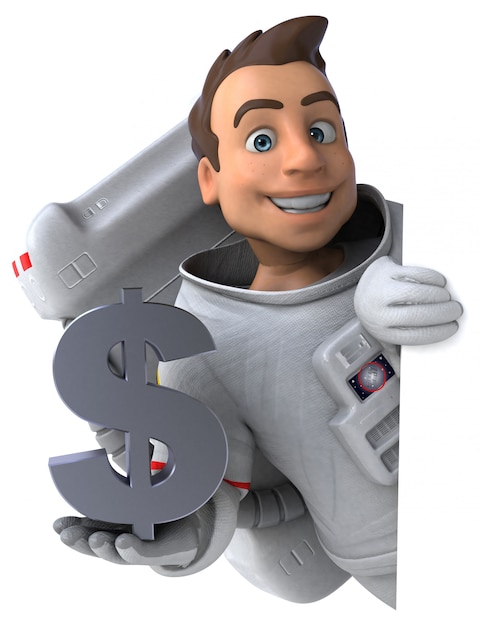 Animation astronaute amusante