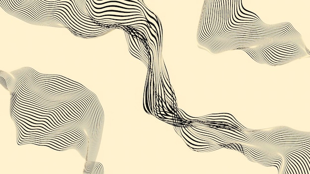 Animation avec d bandes de lignes ondulées conception de lignes courbes se déplacent dans les ondes d'énergie les lignes se déplacent dans les ondes