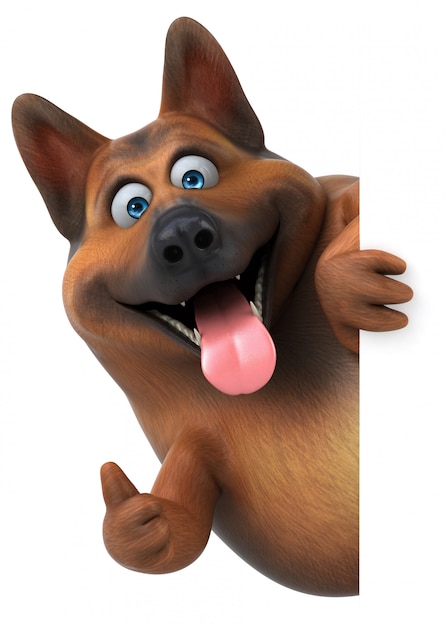 Animation de chien de berger allemand