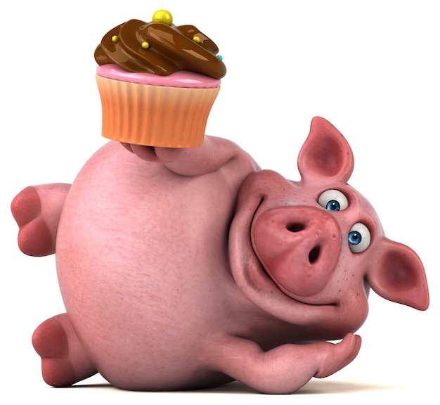 Animation de cochon amusant