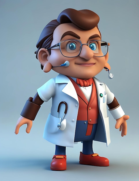 Animation du personnage du docteur en 3D