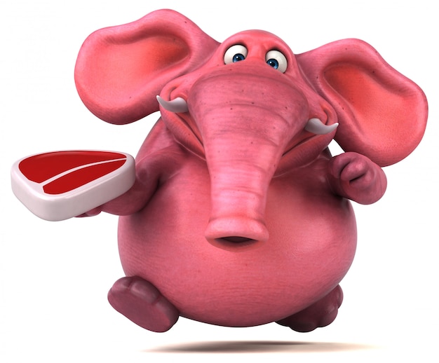 Animation d'éléphant rose