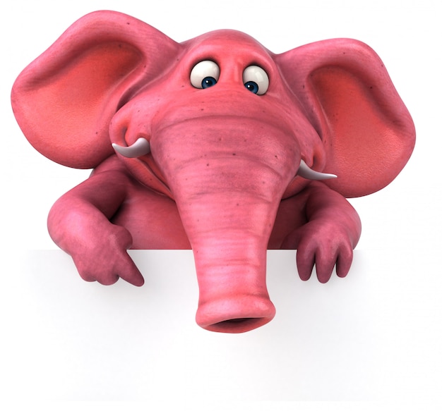 Photo animation d'éléphant rose