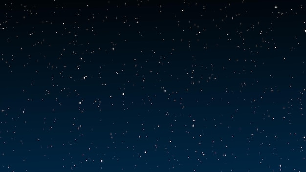 Animation d'étoiles brillantes sur fond noir Boucle d'effet de superposition de mouvement graphique avec lumière scintillante du ciel de la galaxie dans l'espace pour votre texte Beau ciel nocturne sombre