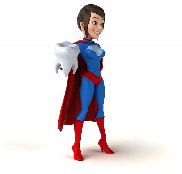 Animation de femme super-héros