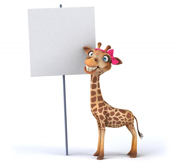 Animation girafe amusante