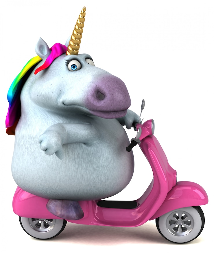Photo animation de licorne amusante