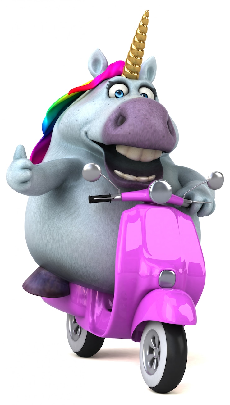 Photo animation de licorne amusante