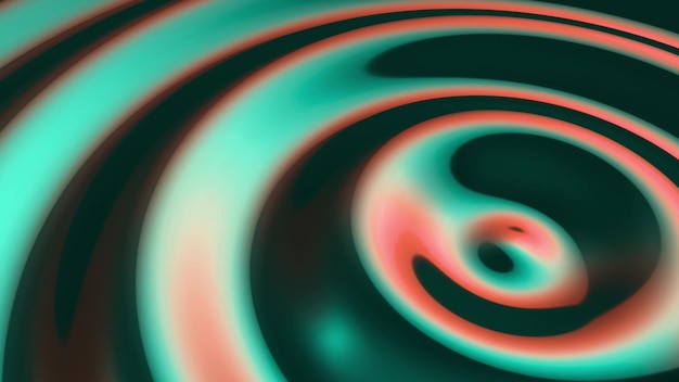 Animation numérique abstraite en boucle métallique de cercles mobiles avec bruit déplacé