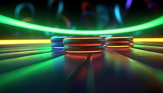 animation de piste de lumière au néon pour les séquences de films et de vidéos dans le style de lensbaby optics