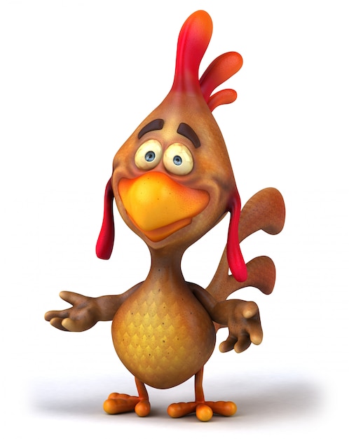 Une animation de poulet amusante