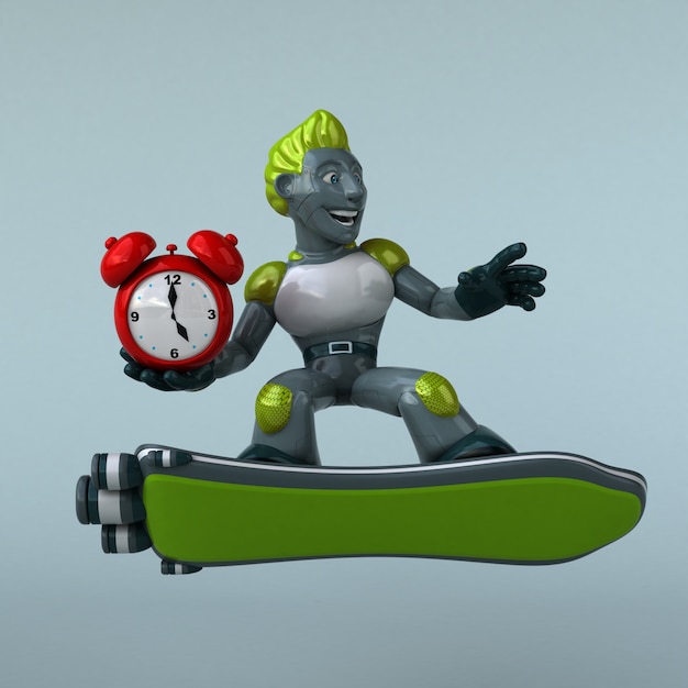 Animation de robot vert