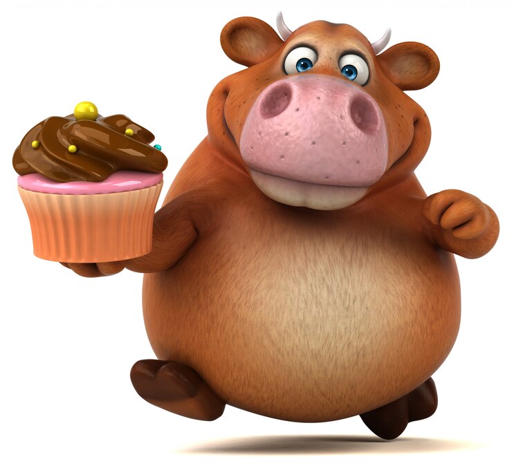 Photo animation de vache amusante