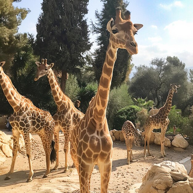 animaux du zoo dans le parc du zoo de Chypre