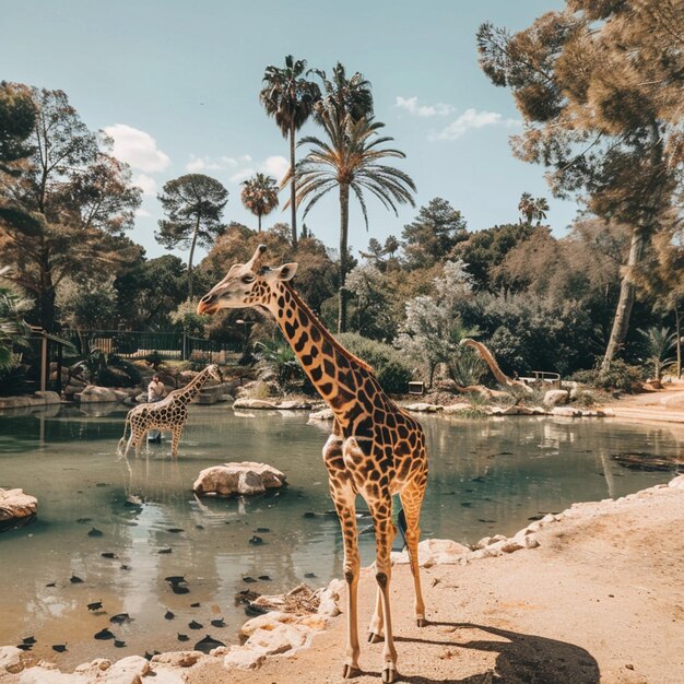 animaux du zoo dans le parc du zoo de Chypre