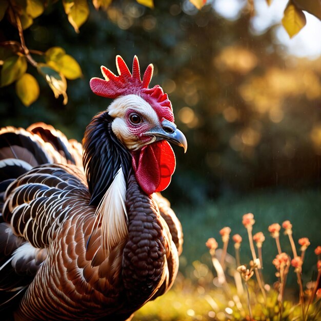 Animaux d'élevage de dinde vivant dans la domestication partie de l'industrie agricole