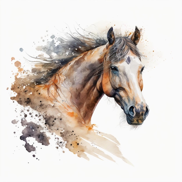 Animaux de la ferme aquarelle abstraite