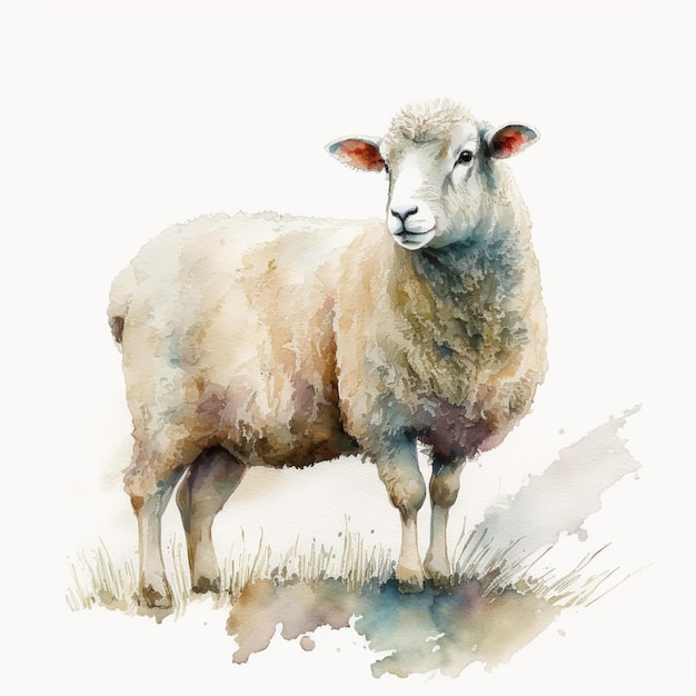 Animaux de la ferme aquarelle abstraite