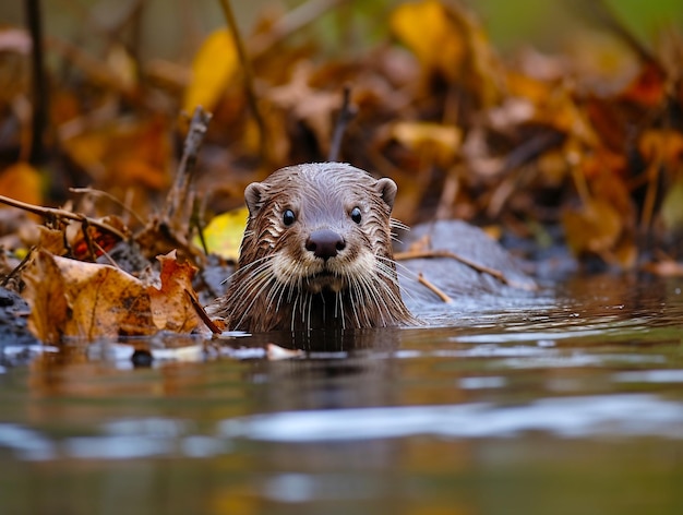 Animaux loutre en forêt