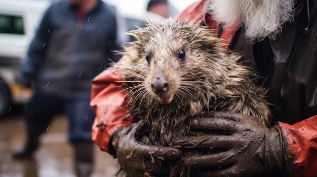 Animaux de sauvetage contre les inondations