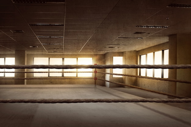 Anneau de boxe vide pour l&#39;entraînement